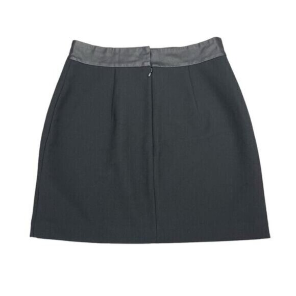 & OTHER STORIES Womens Faux Leather Polyester Blend Black Mini Pencil Skirt 6 - Picture 4 of 4